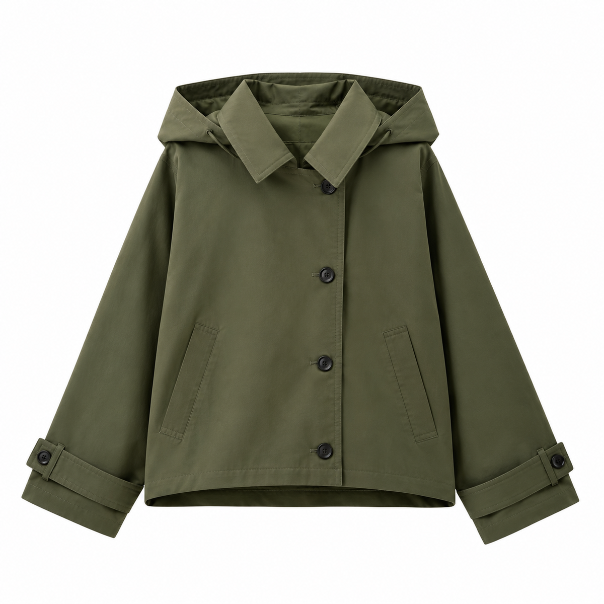 Gabardina cortavientos con capucha