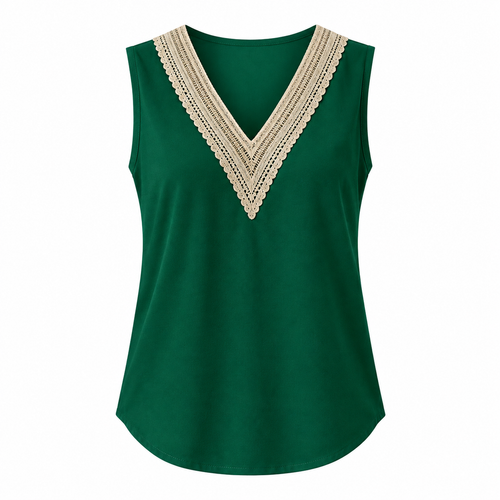 Blusa de tirantes y cuello en V
