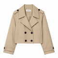 Gabardina corta con doble botonadura